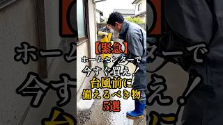 【緊急】ホームセンターで今すぐ買え！台風前に備えるべき物5選 #備え #防災 #備蓄 #ローリングストック #雑学
