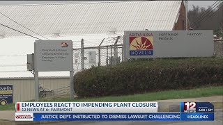 Live from the Novelis plant in Fairmont following closure announcement