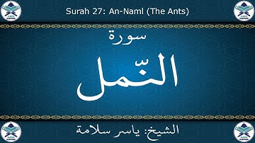 القرآن الكريم بصوت ياسر سلامة - سورة النمل