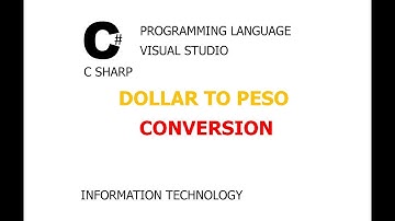 C# Console Dollar to peso conversion