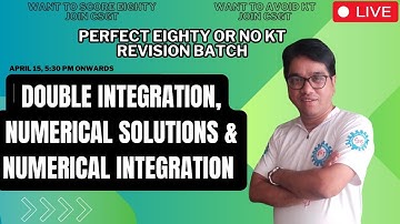 #doubleintegration #numericalintegration #numericalsolution | One shot Revision | #secondsem