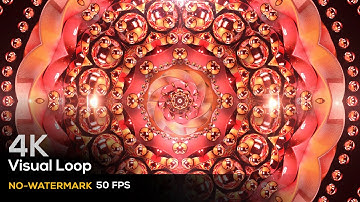 4K VISUAL LOOP ANIMATION RESOLUME (VJ LOOP) - KALEIDOSCOPIC PART 4 ORANGE PARTICLE