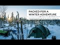Complete packing list for a winter adventure - all gear explained