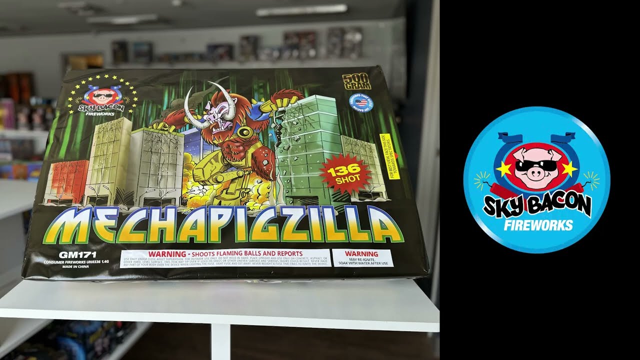 GM171 Mechapigzilla - 136 Shot 500 Gram Zipper Cake - Sky Bacon