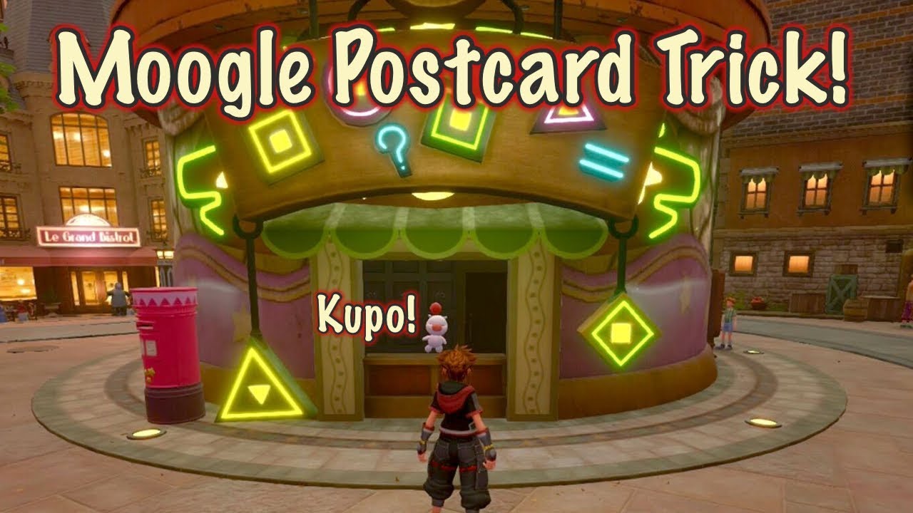 Kingdom Hearts 3 Moogle Postcard Trick Easy Way to get Orichalum+