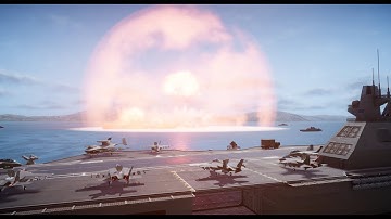 Testing weapons on fully loaded Aircraft carriers
