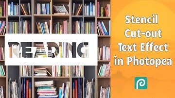 Transparent Text Effect - Stencil Cut Out in Photopea