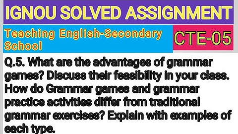 IGNOU SOLVED ASSIGNMENT CTE-05 Q.5