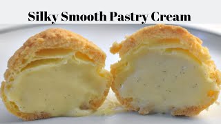 SILKY SMOOTH VANILLA PASTRY CREAM/French vanilla cream puff filling/Choux creme