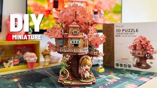 🌸 I Built a Sakura Tree House Model… and It’s Stunning! | Rolife DIY Wooden Puzzle Unboxing