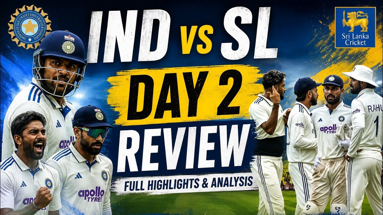 India vs Srilanka 2nd Test Day 2 Review | IND vs SL