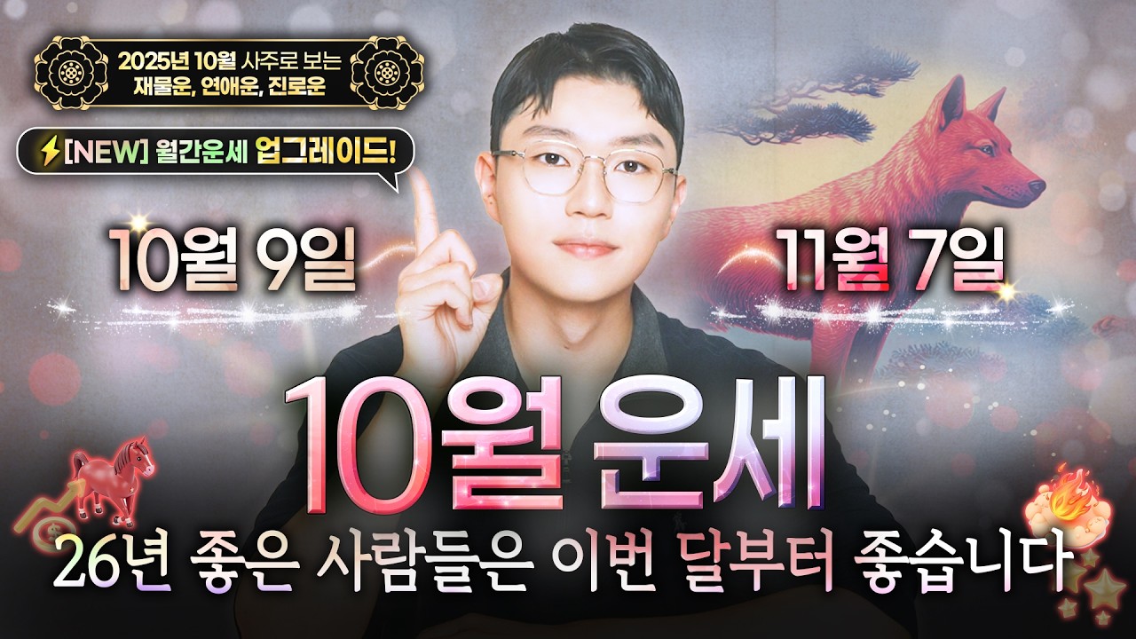 [사주]10월 운세가 좋은 사람은 26년 역시 유리합니다🫧ㅣ일간별 26년을 위해 미리 시작해야하는 것들✨(+New 운세 콘텐츠)