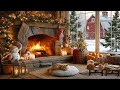Warm Christmas Farm Cabin ❄️ Fireplace, Falling Snow & Cozy Winter Ambience