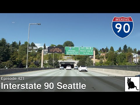 Interstate 90 in Seattle, Lake Washington, Mercer Island, and Western Terminus