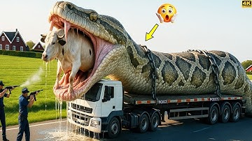 Heroic Rescue Team Saves Lonely Cow from Deadly Giant Python🐍 | Wildlife Rescue