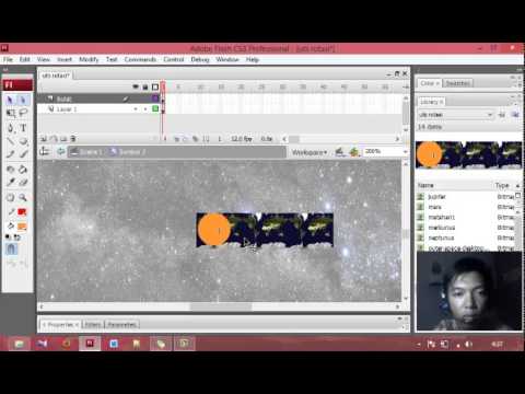 Tutorial Animasi  Tata  surya  menggunakan Adhope Flash  CS 3 