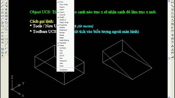 Đổi hệ trục tọa độ trong CAD 3D   Lệnh Object UCS
