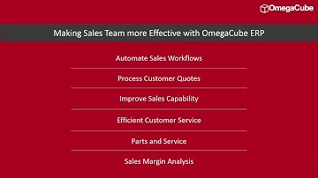 #Sales #Management in #OmegaCube #ERP