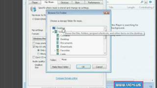 Windows Vista - How to change the folder where Windows Media player 11 saves ripped audio files screenshot 5