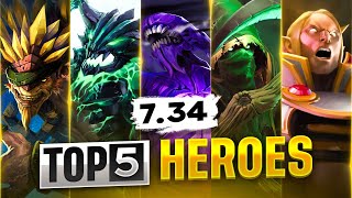 TOP 5 HEROES ON NEW 7.34 PATCH