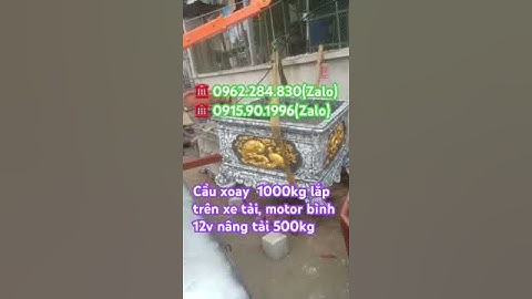 Cẩu xoay 360 độ 1 tấn. Khung xoay lắp trên xe tải,ôtô kết hợp tời điện 12v 6000lb.Cẩu trục xoay mini