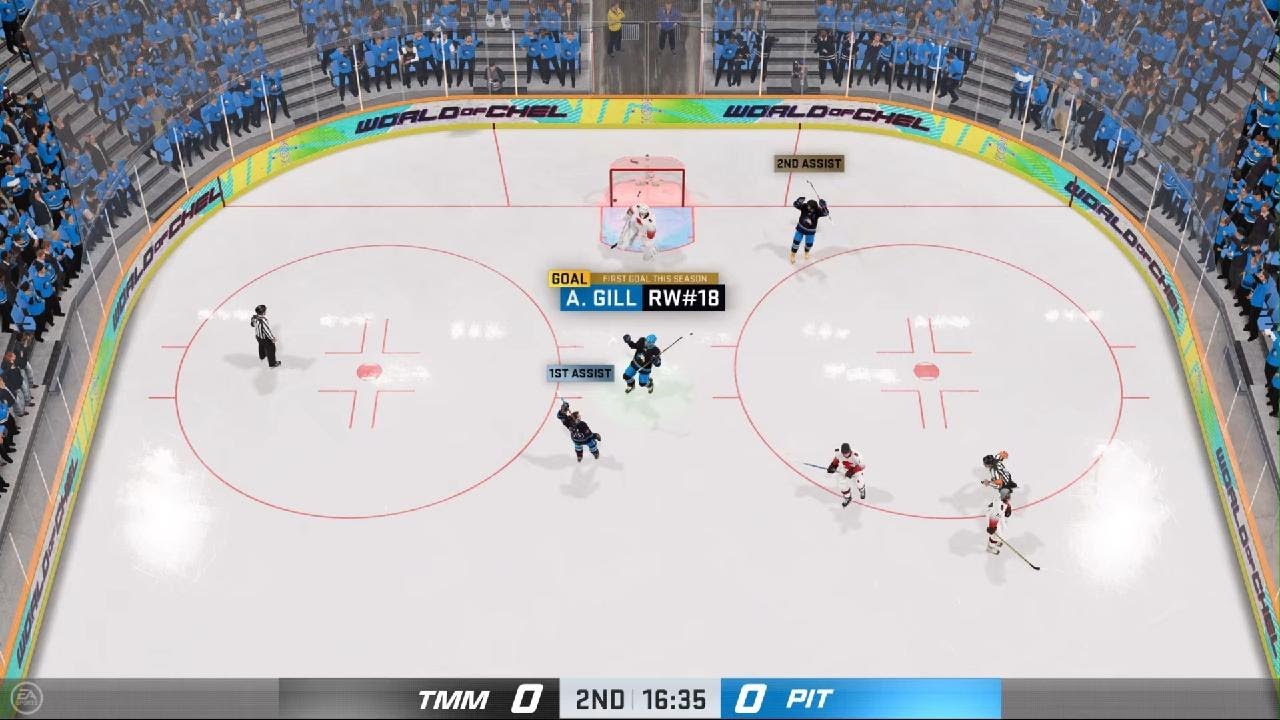Faceoff One Timer Deflection Goal - EASHL 22