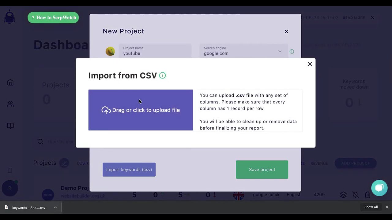 Project Setup - YouTube