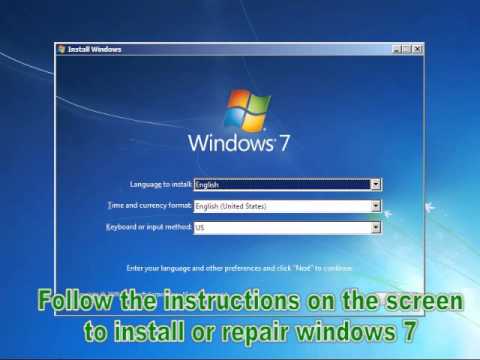 install or repair windows 7 with USB installer tool