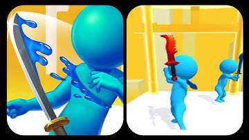 ☑️ Sword play Ninja Slice Runner 3d Game All Levels Gameplay Android, level (1-5) #sword #mimgaming