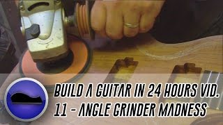 Ep 11 - How to Build a Custom PAF Guitar - Carving the back, top and neck, with an angle grinder!