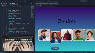 ASMR Programming - Profile Image Hover Effect with Popup in HTML and CSS - No Talking