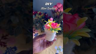 DIY Mini Basket #shorts #viralshorts #woolcraft #craftideas #handmade #diybasket #diy