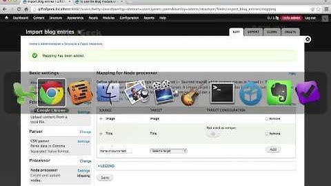 145. Setting up our blog entry feeds importer mappings (a Drupal how-to)