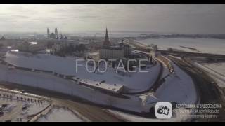 #14 Кремль зима (крупный, солнечно) - Footage Аэросъемка Казань