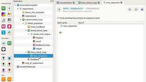 Append a loop item and a sequence item in OpenSesame