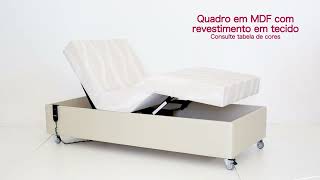 Cama Articulada Century Centauro com Colchão e Baú Integrados! Compre na Cama Articulada Saga Brasil