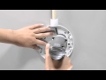 Installation tip: Installation using the AXIS ACI Conduit Adapter for U-shape, 20mm