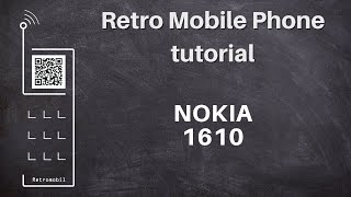 Nokia 1610 tutorial Resimi