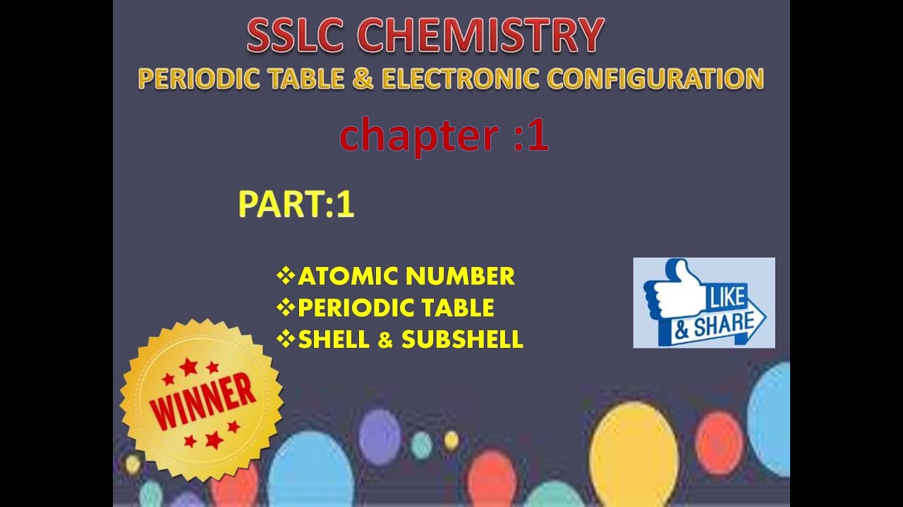 SSLC CHEMISTRY PERIODIC TABLE AND ELECTRONIC CONFIGURATION PART 1  in മലയാളം Malayalam