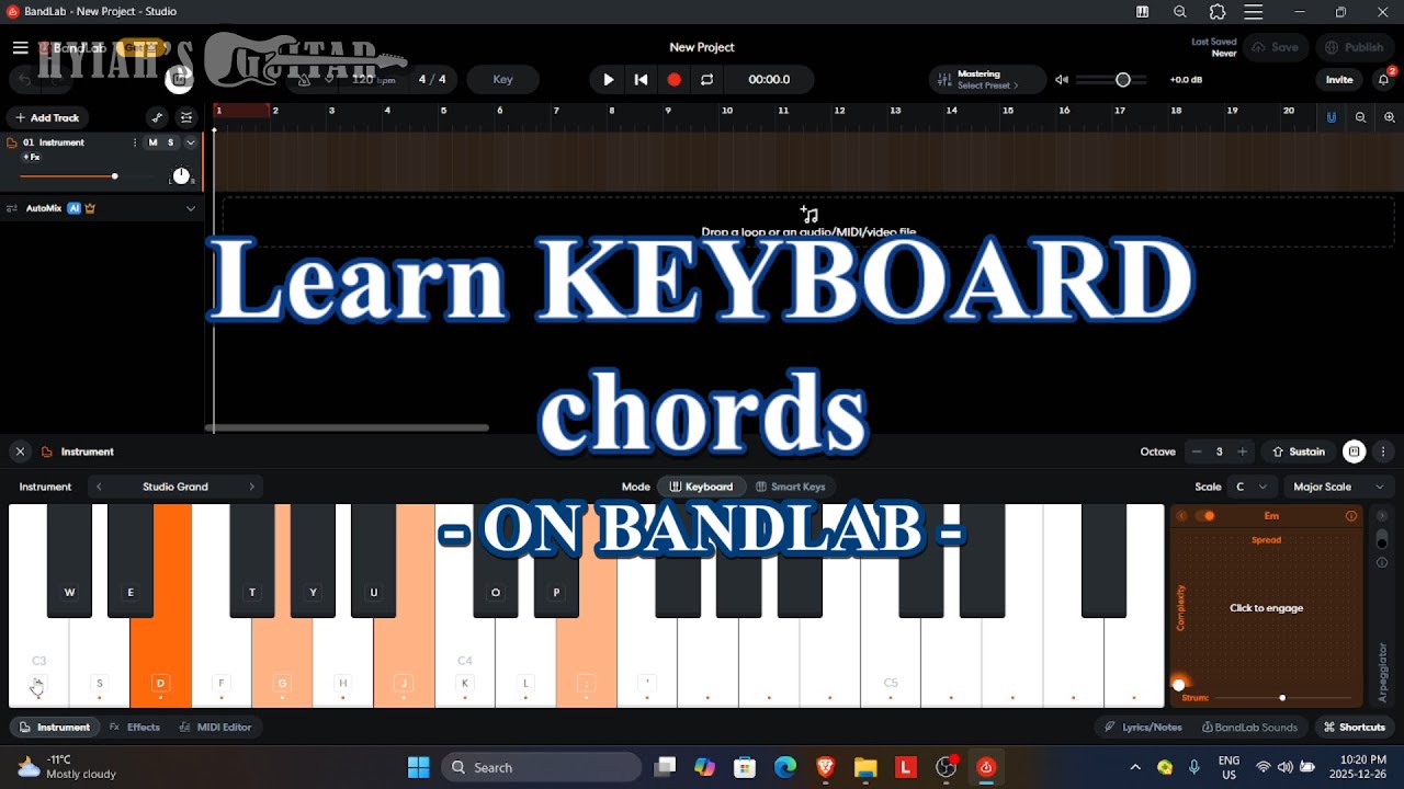 Learn how to play keyboard chords on Bandlab | Beginners - YouTube