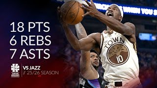 Jimmy Butler 18 pts 6 rebs 7 asts vs Jazz 25/26 season