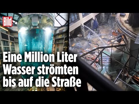 AquaDom explodiert: 16 Meter hohes Aquarium in Hotel bricht zusammen | Berlin