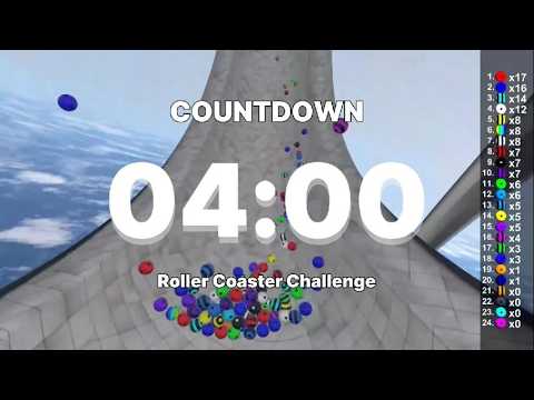 4 Minute Countdown Timer [Marble Race - Roller Coaster Challenge]