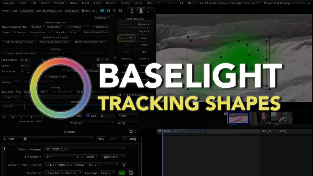 Creating and Tracking Shapes in Baselight - YouTube