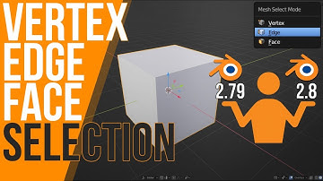 Vertex, Edge, Face Selection | Blender 2.79 & 2.8 Tutorial | shortcuts