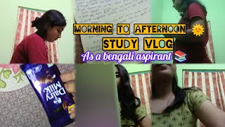Morning To Afternoon Study Vlog As A Bengali Aspirant Productive Bengali Aspirant Lifestyle