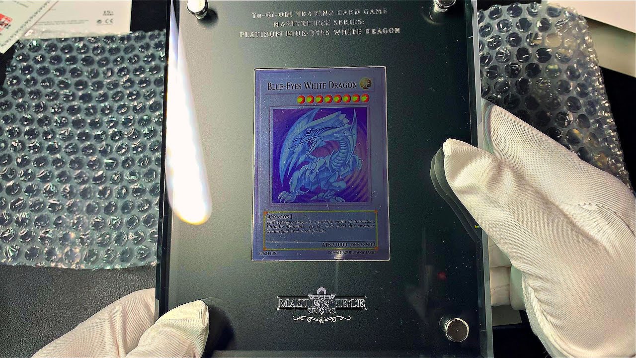 Unboxing my Masterpiece Series Blue Eyes White Dragon Card 999/1000 Pure  Silver