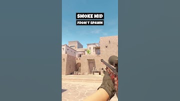 HOW TO SMOKE MID from T SPAWN on Anubis (CS2)  #cs2 #counterstrike2 #cs2clips #shorts