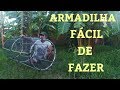 ARMADILHA FEITA COM BAMBU E AROS DE BICICLETA