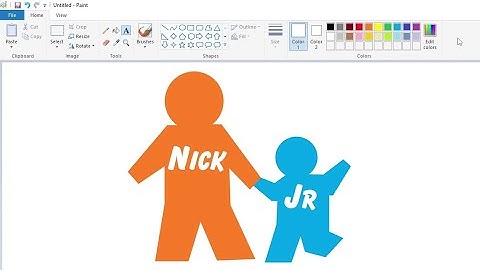 How to draw a variant Nick Jr. logo using MS Paint | How to draw on your computer